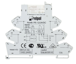Przekaźnik interfejsowy 1P 6A 24V DC AgSnO2 PIR6WB-1PS-24VDC-R SZARE 857485