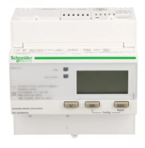 Licznik energii elektrycznej 1/3-fazowy 63A 100-277/173-480V kl.1/B impulsowy MID cyfrowy modułowy iEM3110 A9MEM3110
