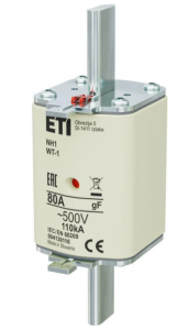 Wkładka bezpiecznikowa NH1 80A gF 500V 004139116