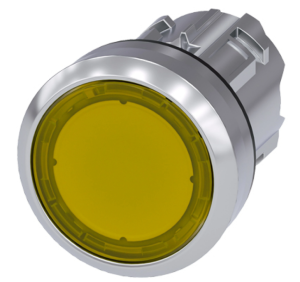 Napęd przycisku 22mm żółty z podświetleniem z samopowrotem metalowy IP69k SIRIUS ACT 3SU1051-0AB30-0AA0