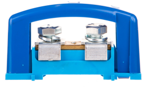 Zacisk ochronny 2x35mm2 niebieski z pokrywą na szynę TH35 E.4120P