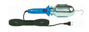 Oprawa warsztatowa 60W E27 niebieska /H05RN-F 2x0,75 5m/ IP20 D.3031G