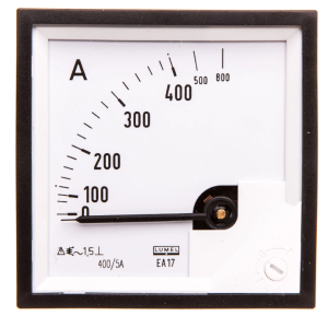 Amperomierz analogowy tablicowy 800/400A do przekładnika 400/5A 72x72mm IP50 C3 K=90 st. EA17N F42100000000