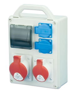 Rozdzielnica przenośna R-BOX 240R 4S 1x32A/5P 1x16A/5P 2x250V, puste okno IP44 B.1701R