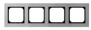 SONATA Ramka poczwórna aluminium metal R-4RA/35