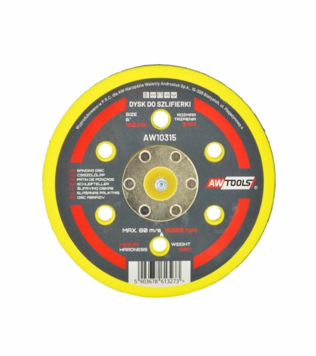 AW DYSK 150mm DO SZLIFIERKI MIMOŚRODOWEJ PNEUMATYCZNEJ