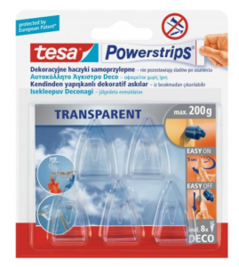 Haczyk samoprzylepny POWERSTRIPS DECO przezroczysty /5szt./