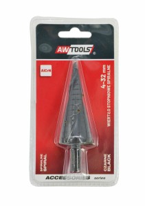 AWTOOLS WIERTŁO STOPNIOWE SPIRALNE/ 4-32mm/ AICrN/ CZARNE