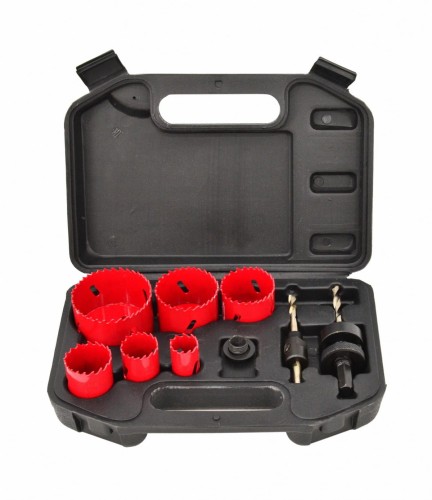 AWTOOLS KOMPLET OTWORNIC BIMETALOWYCH  8 elem. 22-64mm