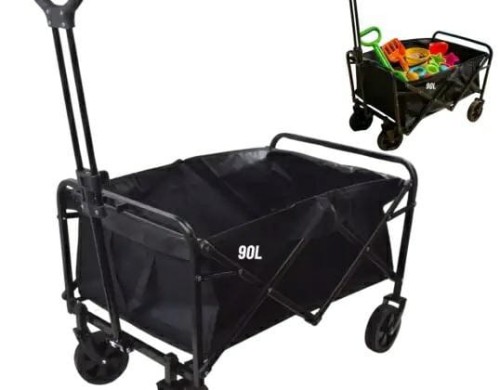 WÓZEK TRANSPORTOWY OGRODOWY SKŁADANY 90L