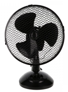 Wentylator biurkowy średnica 23 cm czarny 21W 2 prędkości przewód 1,5 m VO0021