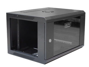Szafa krosowa wisząca niedzielona 19 cali DIGITUS 6U 600x368x450mm czarna DN-W19 06U/450/B