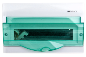 Rozdzielnica modułowa 1x6 natynkowa GREEN BOX RN 1/6 drzwi transparentne dymne N+PE IP4 2351-01