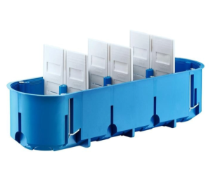 Puszka poczwórna 60mm regips głęboka niebieska P4x60D 32097203