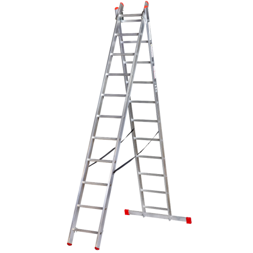 KASTOM DRABINA ALUMINIOWA  2x 8 STOPNI 150KG VHR