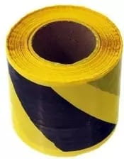 TAŚMA OSTRZEG.80mm x 100m (CZARNO-ŻÓŁTA)