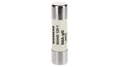 Wkładka bezpiecznikowa cylindryczna gG NFC 14x51mm 500V AC 50A bez wskaźnika 3NW6120-1