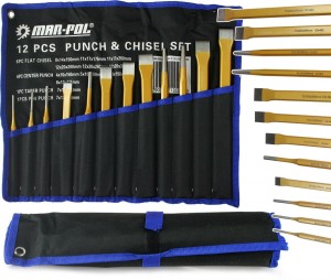 ZESTAW WYBIJAKÓW+DŁUTA 12szt MAR-POL...