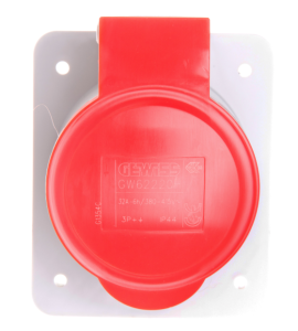 Gniazdo stałe 4P 32A 400V czerwone IP44 10 6H IEC 309 HP GW62220H