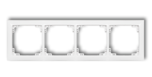 DECO Ramka uniwersalna poczwórna z tworzywa DECO Soft biały DRSO-4