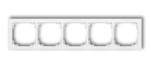 DECO Ramka uniwersalna pięciokrotna z tworzywa DECO Soft biały DRSO-5