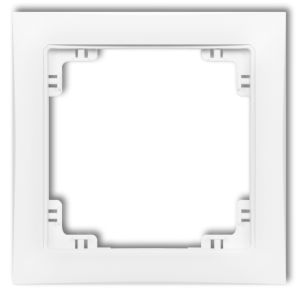 DECO Ramka uniwersalna pojedyncza z tworzywa DECO Soft, biały mat 25DRSO-1
