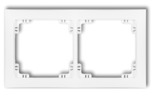 DECO Ramka uniwersalna podwójna z tworzywa DECO Soft, biały mat 25DRSO-2