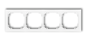 DECO Ramka uniwersalna poczwórna z tworzywa DECO Soft, biały mat 25DRSO-4