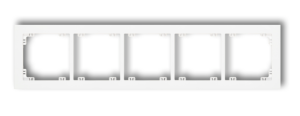 DECO Ramka pięciokrotna biały DR-5