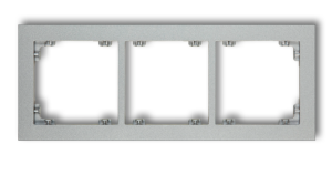 DECO Ramka potrójna srebrny metalik 7DR-3