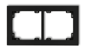 DECO Ramka podwójna czarny mat 12DR-2