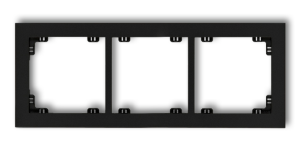 DECO Ramka potrójna czarny mat 12DR-3