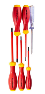 Zestaw 6 wkrętaków VDE (w etui) – do prac elektrycznych pod napięciem Modeco Expert MN-11-070
