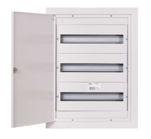 Rozdzielnica modułowa 3x18 podtynkowa IP31 z zamkiem RAL 9003 RPSM 54 Z (3X18) P48-3-18-20