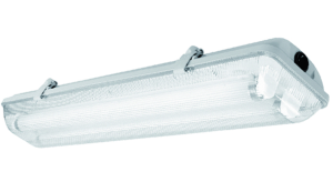Oprawa hermetyczna HELIOS BIS 218 pod 2 świetlówki LED T8 G13 600mm, IP65 ABS/PS LD-HEL218B-30