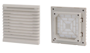 Kratka plastikowa z filtrem dla wentylatorów 92x92mm RAL7035 ZL-802 RAL7035