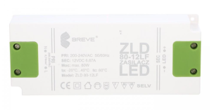Zasilacz LED 12V DC 80W ZLD 80-12LF 6,6A 19712-9009