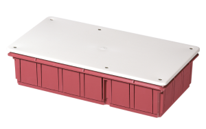 Puszka podtynkowa z pokrywą seria 350 294x152x70 czerwony-biały EC350C7