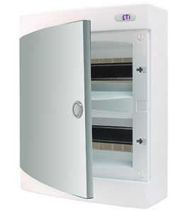 Rozdzielnica modułowa 2x12 natynkowa drzwi białe / IP 40 400V AC / ECT24PO-s 001101072