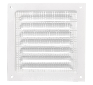Osłona wentylatora metalowa z siatką 125x111mm biała WPFMVM125