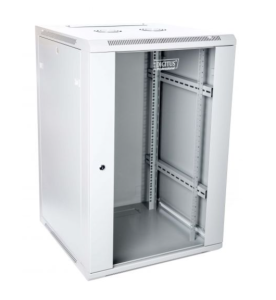Szafa krosowa wisząca niedzielona 19 cali 15U 600x769x600 szara DN-W19 15U/600