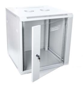 Szafa krosowa wisząca niedzielona 19 cali 12U 600x635x600 szara DN-W19 12U/600