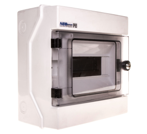 Rozdzielnica hermetyczna modułowa (500V AC ,1000V DC) 1x8 natynkowa IP65 RH-8/Z (z zamkiem) 36.9