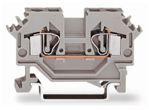 Złączka szynowa 2-przewodowa 4mm2 szara 281-601