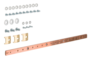 Szyna uziemiająca univers 20x5mm 2-polowa UZ020