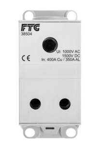 Blok rozdzielczy AL CU 1-potencjałowy 350A we 1x95-240mm wy 2x50-120mm2 szary AUX38504