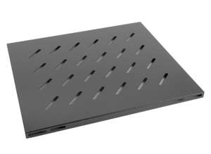 Półka do szaf 19 800mm czarna LANBERG (1U/465x500mm udźwig do 20kg, montaż 4 punktowy) AK-1003-B