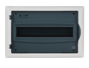 Rozdzielnica modułowa 1x12 p/t ECONOMIC BOX RP 1/12 drzwi transparentne (N+PE) IP40 2513-01