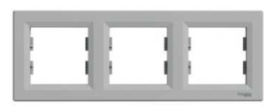 ASFORA Ramka 3-krotna pozioma aluminium EPH5800361