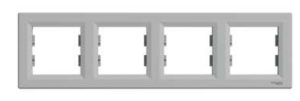 ASFORA Ramka 4-krotna pozioma aluminium EPH5800461